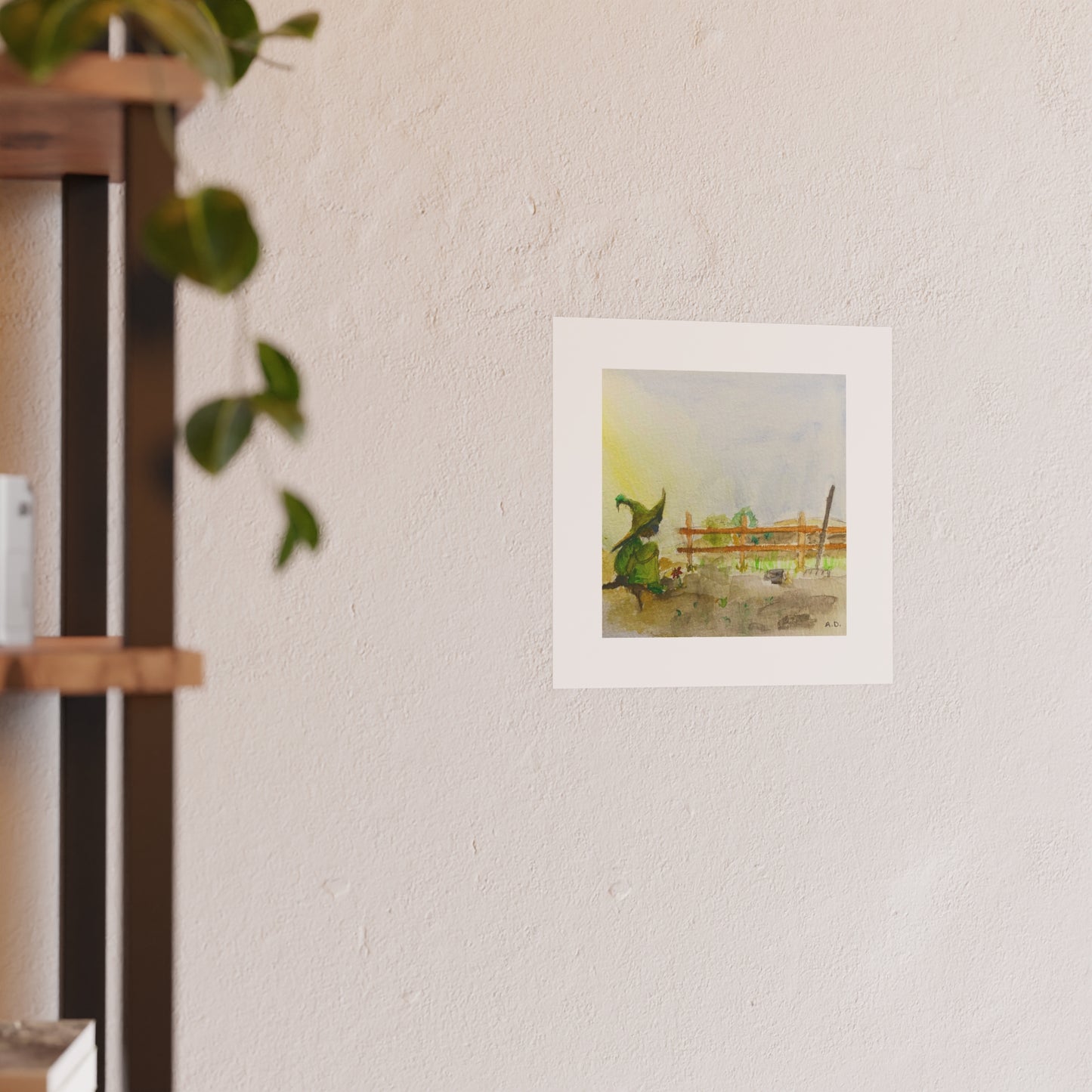 Green Witch Farm Scene | Satin & Archival Matte Prints