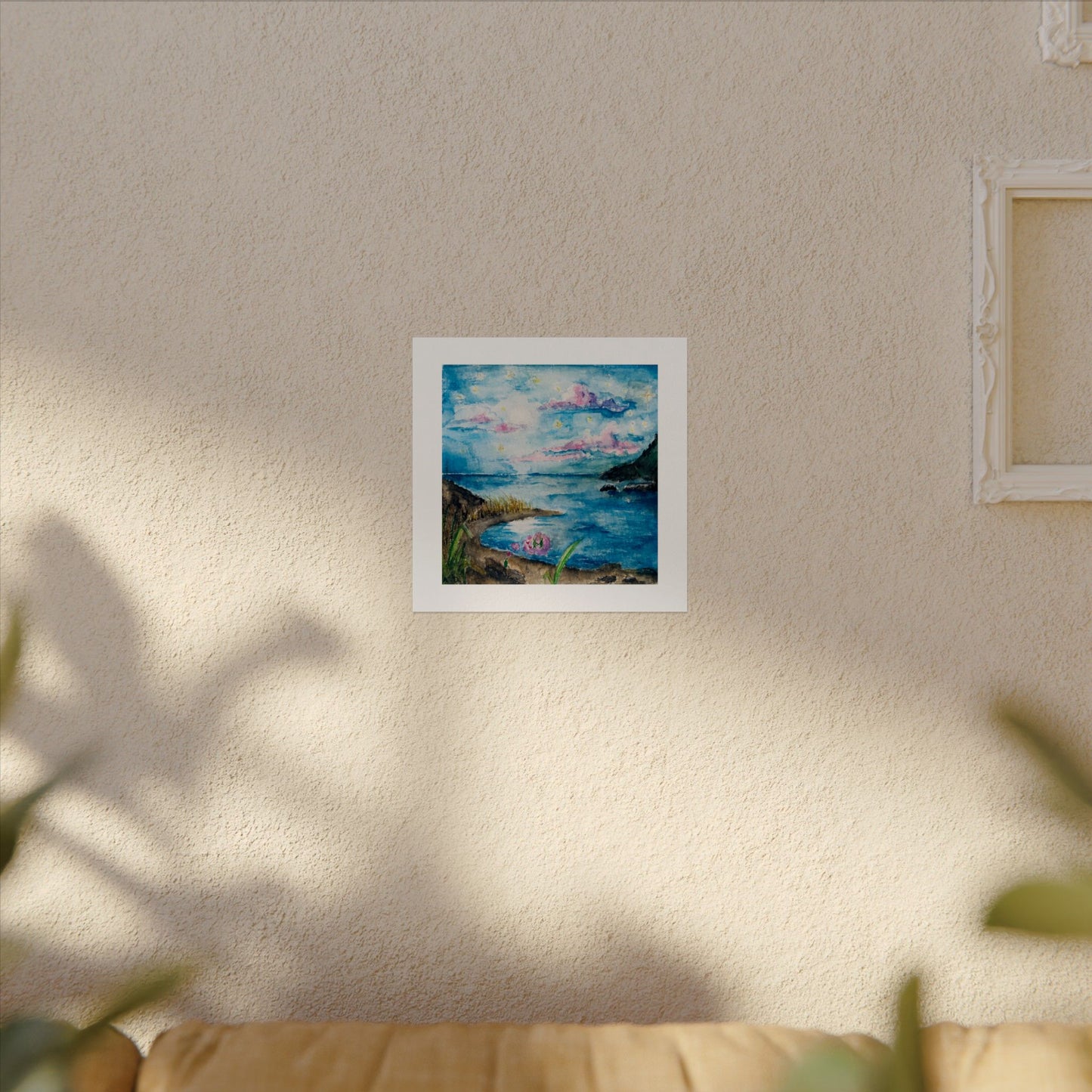 Seaside Love Bug and Scenery | Textured Watercolor Matte Prints