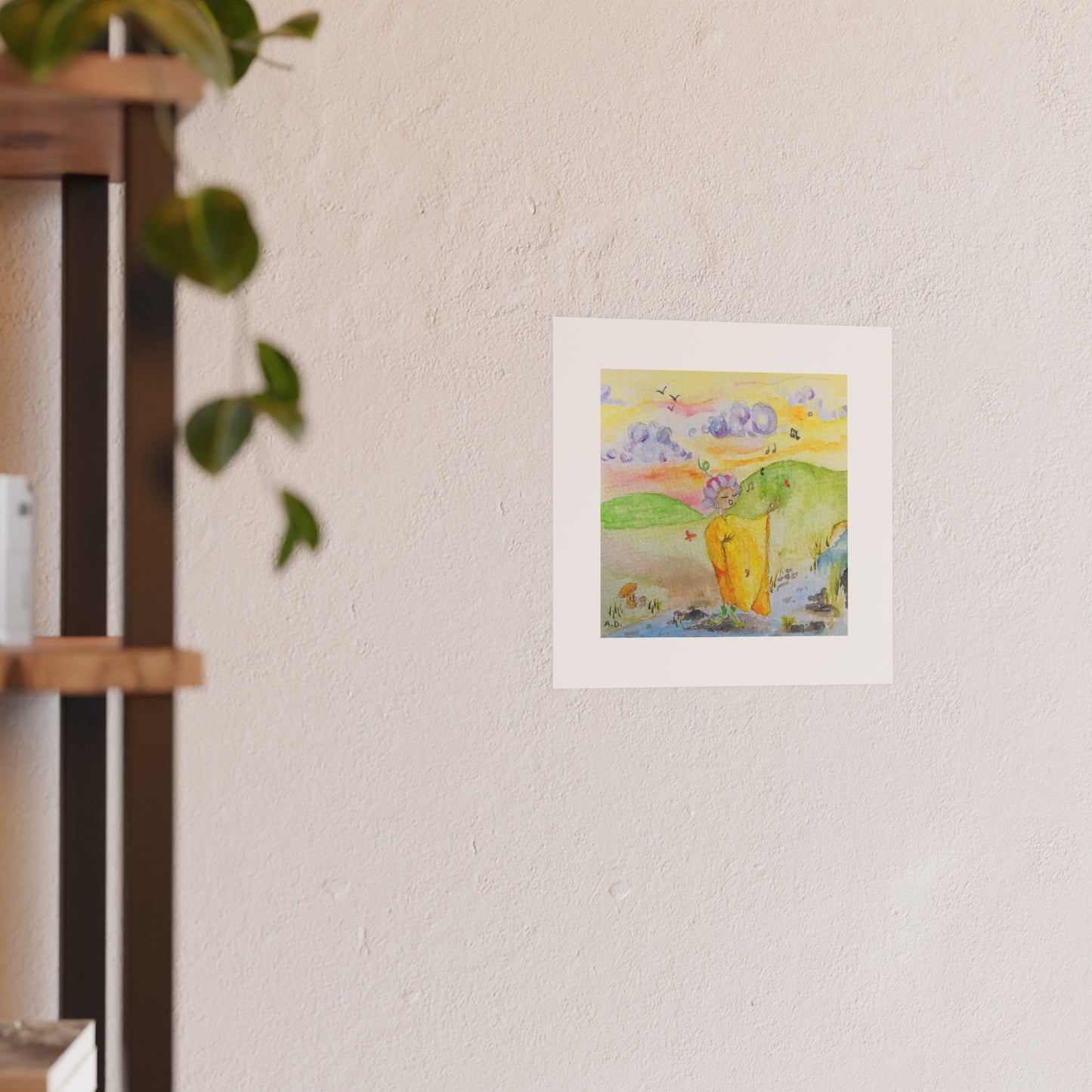 Stream side Singer | Satin or Archival Matte Poster