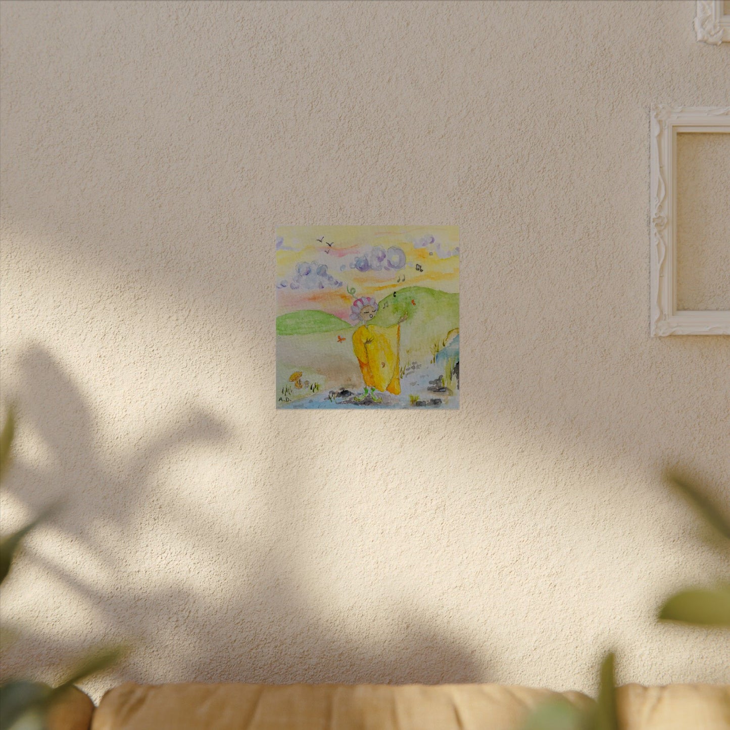 Stream side Singer | Textured Watercolor Matte Prints