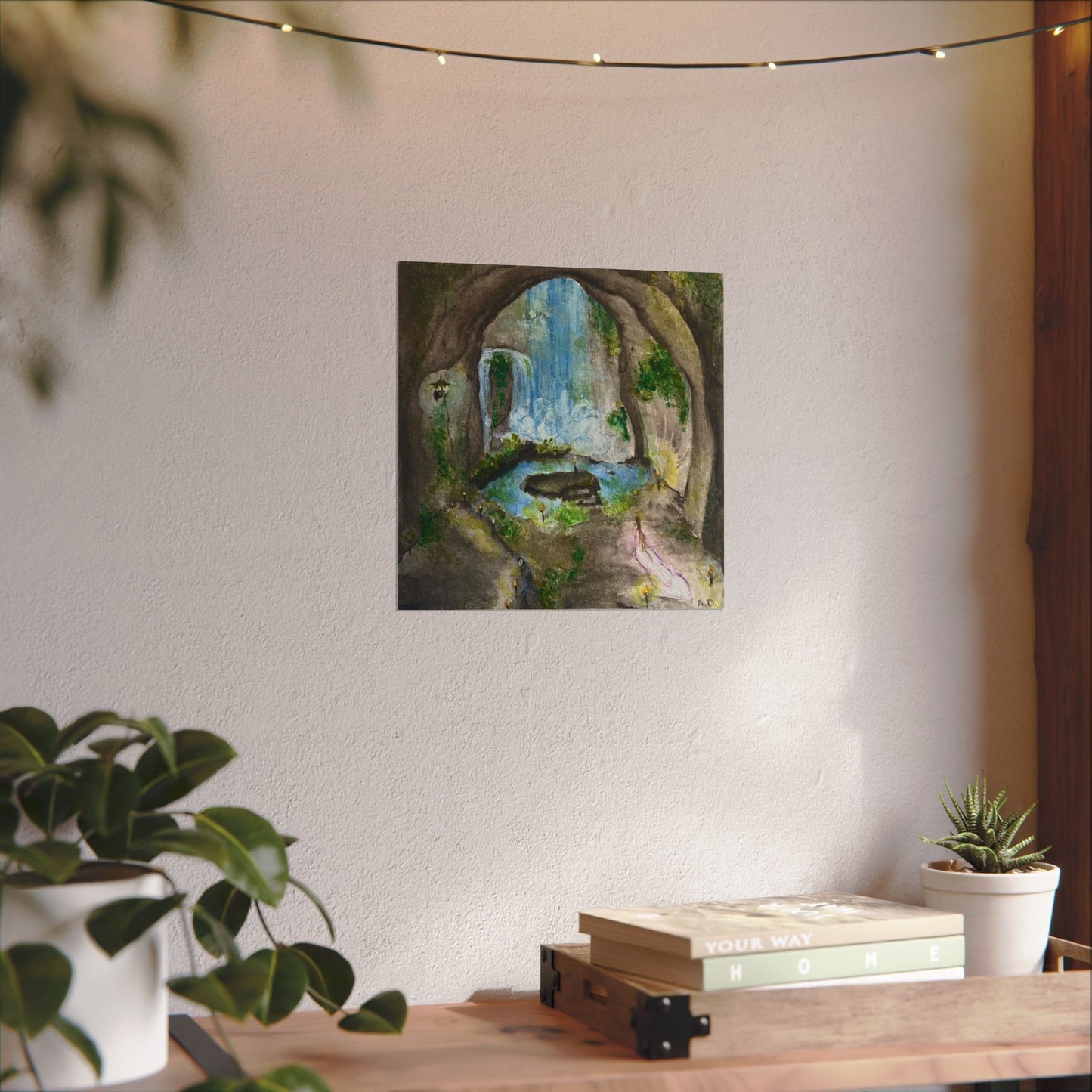Secret Grotto Edgeless | Textured Watercolor Matte Print