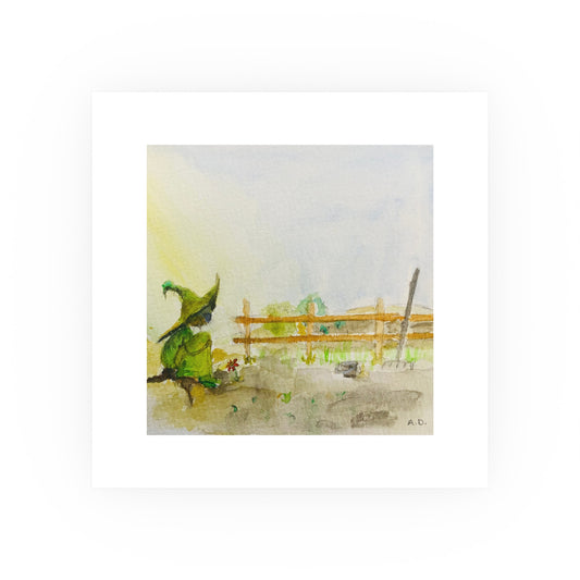 Green Witch Farm Scene | Satin & Archival Matte Prints