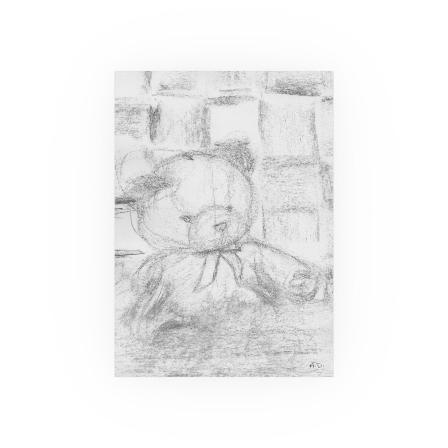 Hand-Drawn Teddy Sketch | Satin & Archival Matte Prints