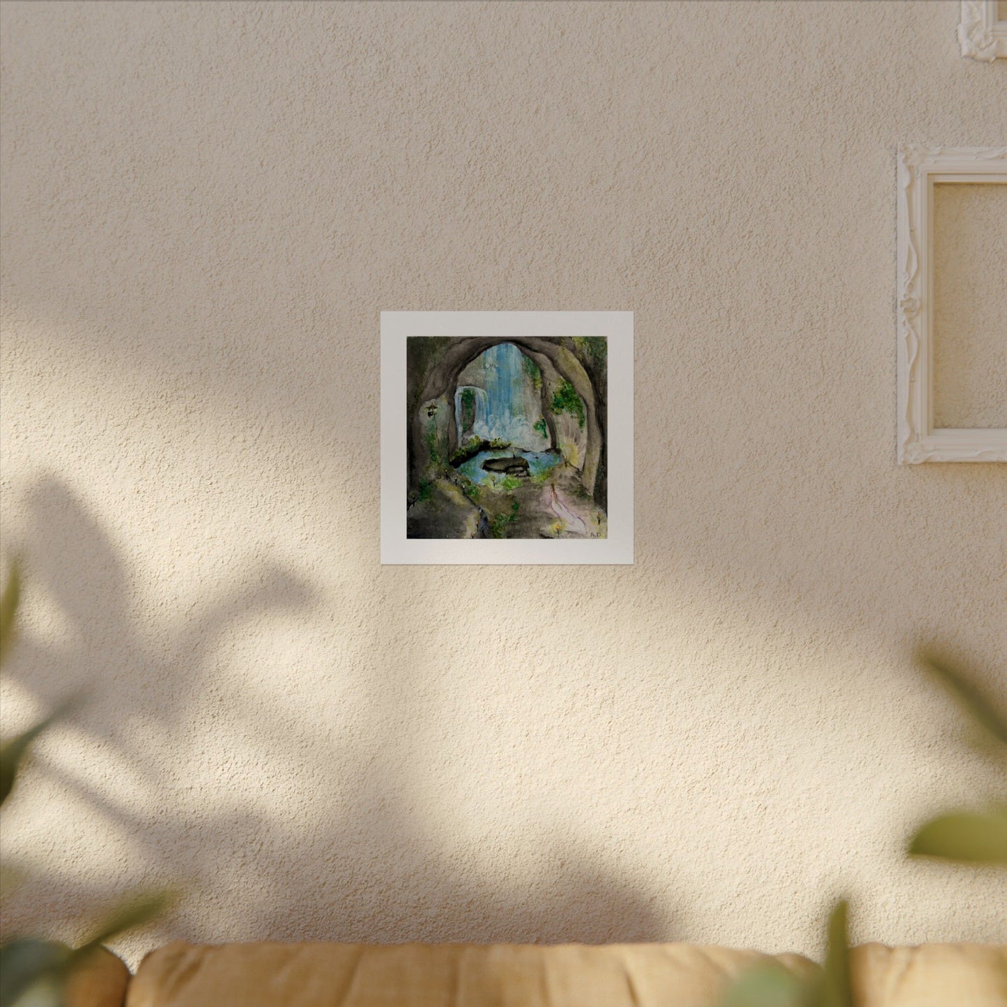 Secret Grotto | Textured Watercolor Matte Print