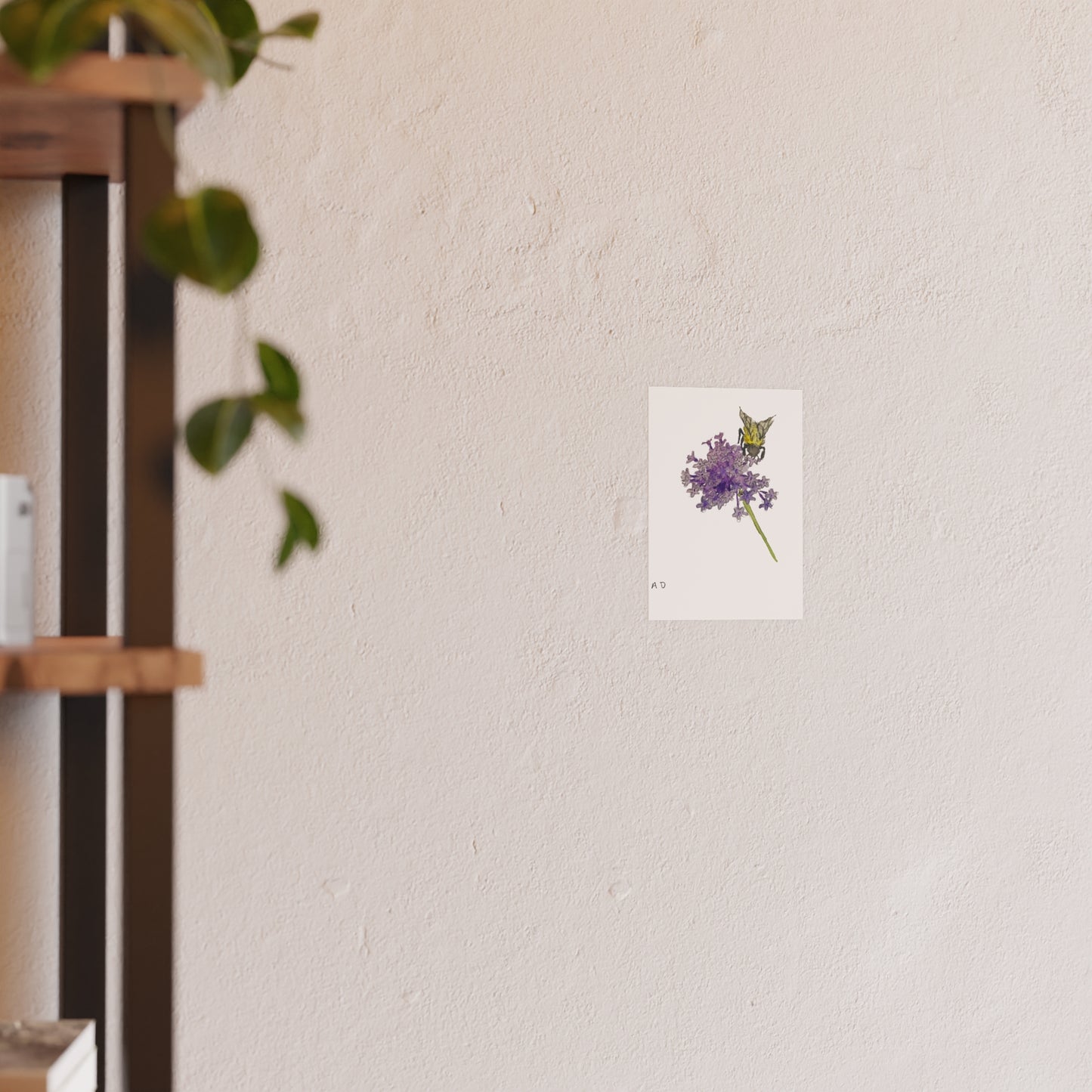 Bumblebee on Purpletop Vervain - Verbena | Satin & Archival Matte Prints