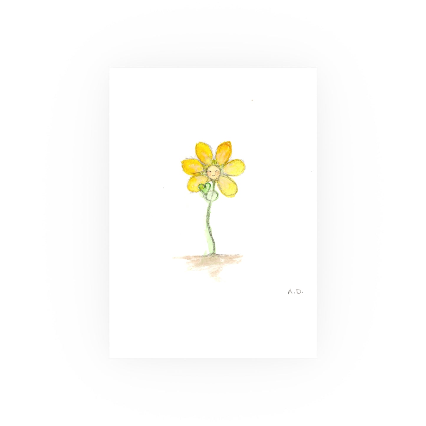 Happy Heart Flower | Satin & Archival Matte Prints