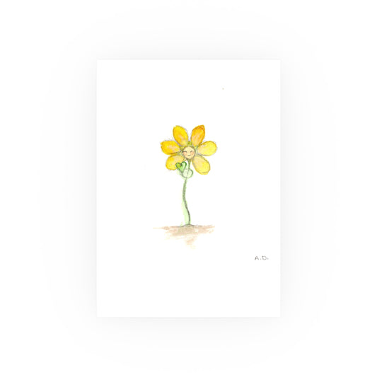 Happy Heart Flower | Satin & Archival Matte Prints