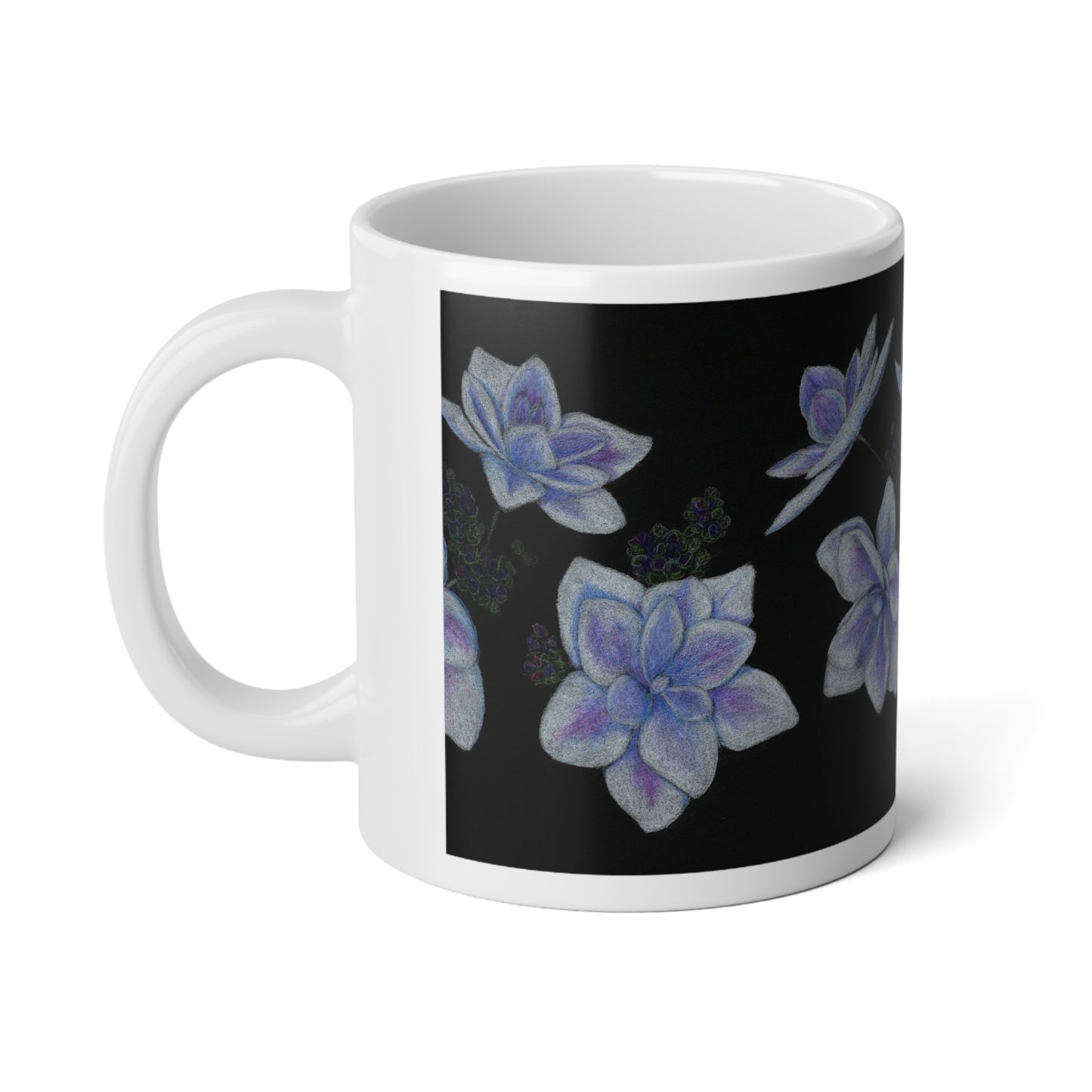 20oz Jumbo Mug | Stargazer Hydrangea Blossoms