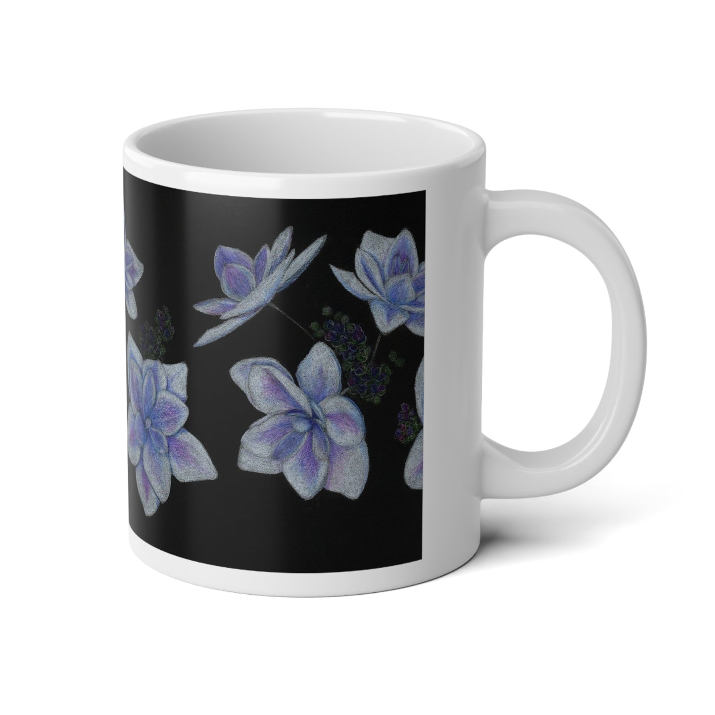 20oz Jumbo Mug | Stargazer Hydrangea Blossoms