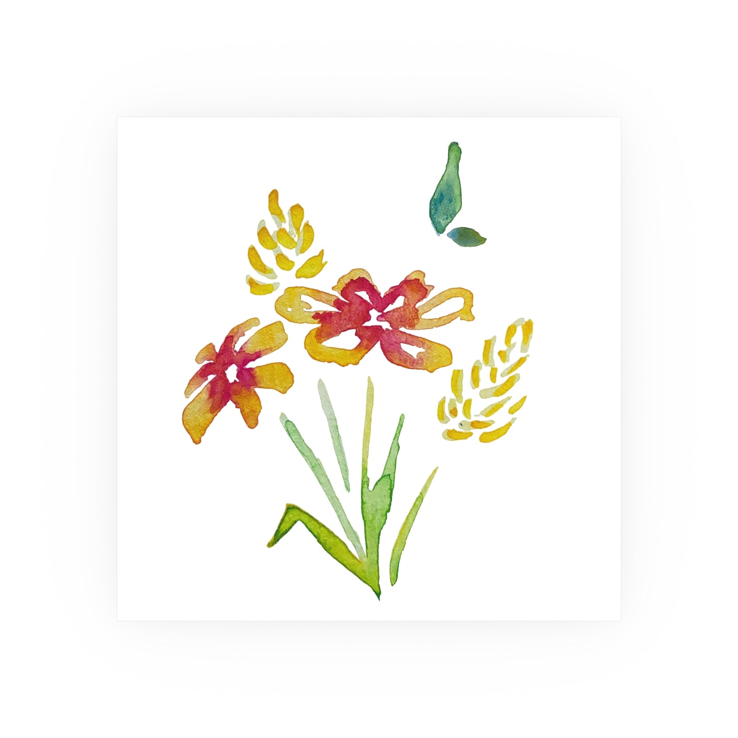 Watercolor Wildflower | Satin & Archival Matte
