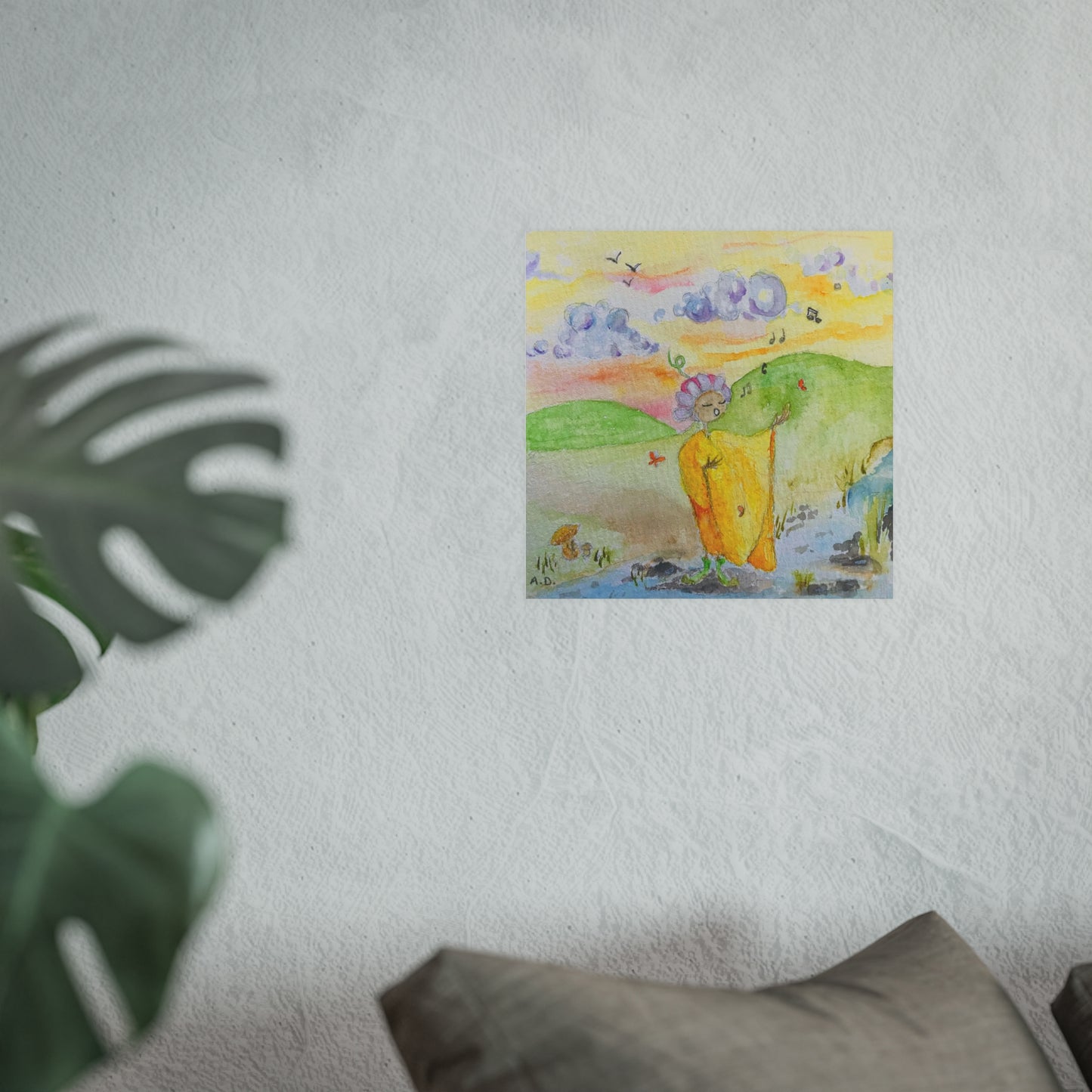 Stream side Singer Edgeless | Satin or Archival Matte Poster
