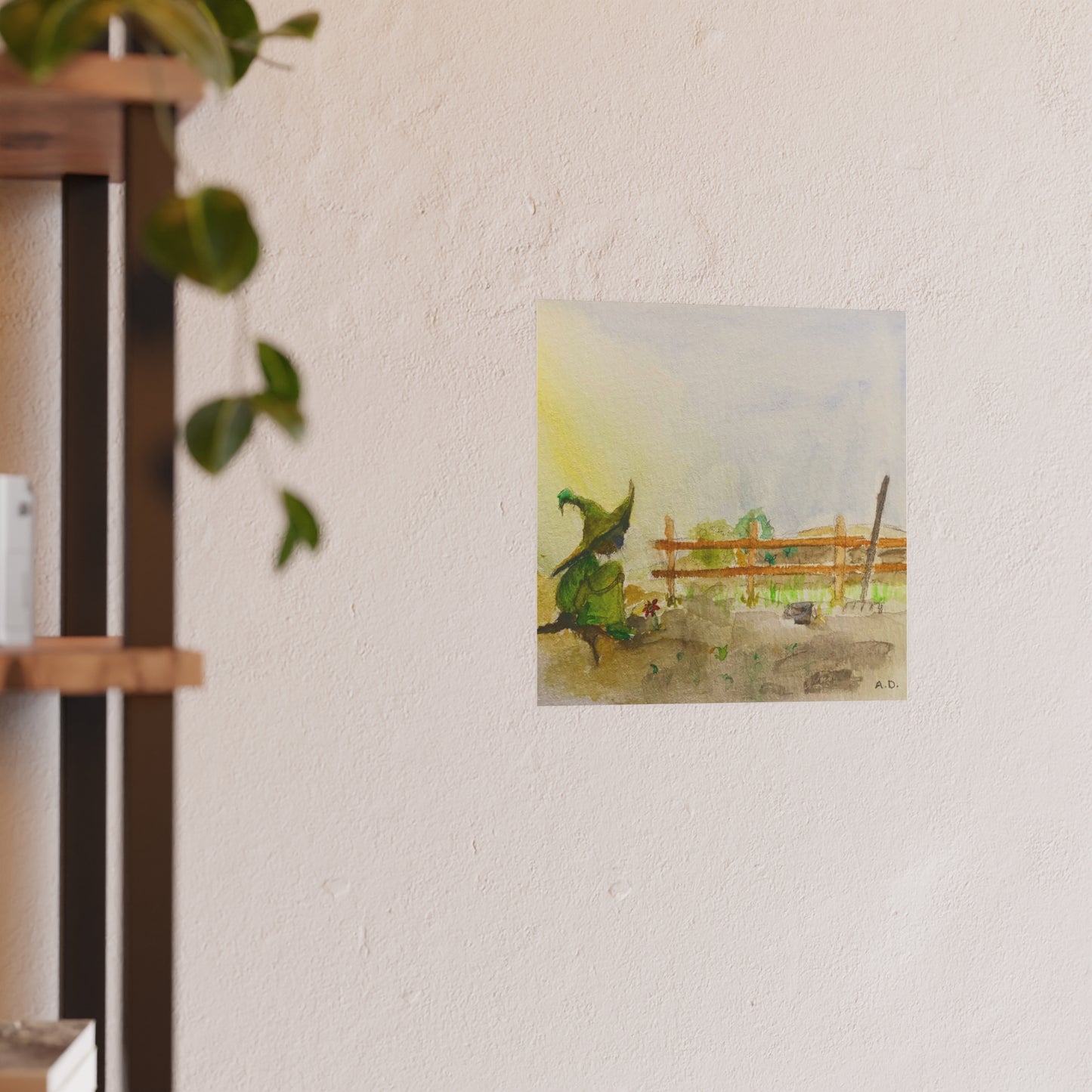 Green Witch Farm Scene Edgeless | Satin & Archival Matte Posters