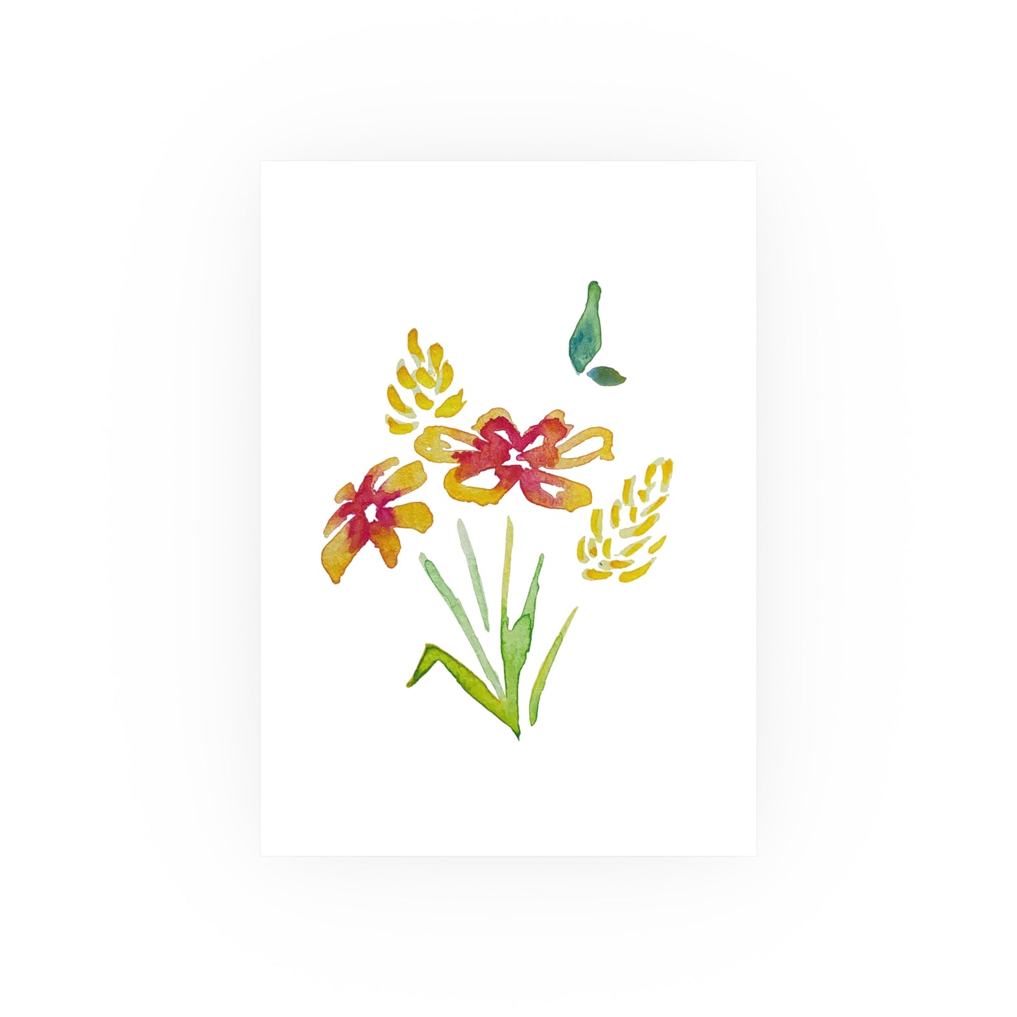 Watercolor Wildflower | Satin & Archival Matte