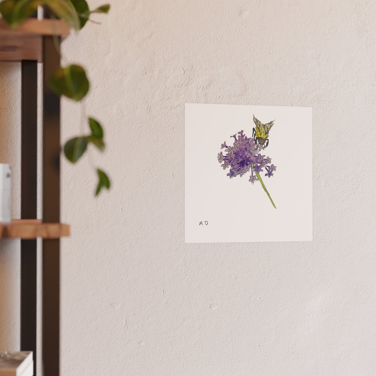 Bumblebee on Purpletop Vervain - Verbena | Satin & Archival Matte Prints