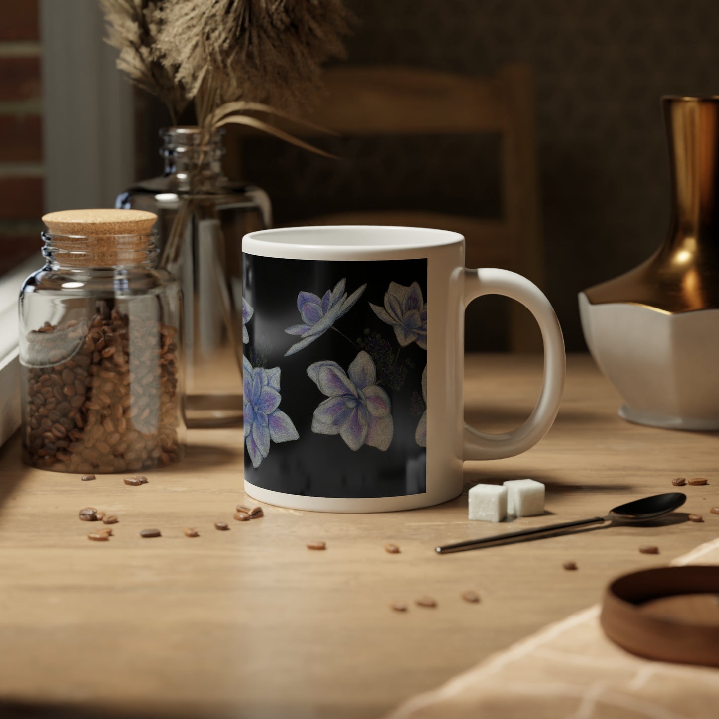 20oz Jumbo Mug | Stargazer Hydrangea Blossoms