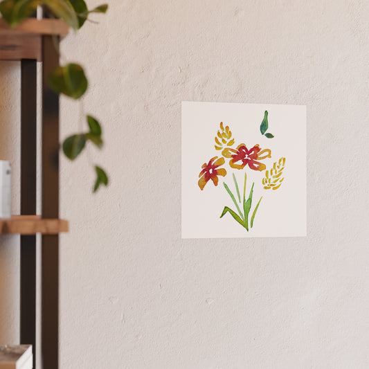 Watercolor Wildflower | Satin & Archival Matte