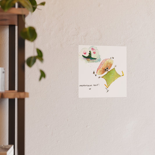 Mushroom Hat! | Satin & Archival Matte Prints
