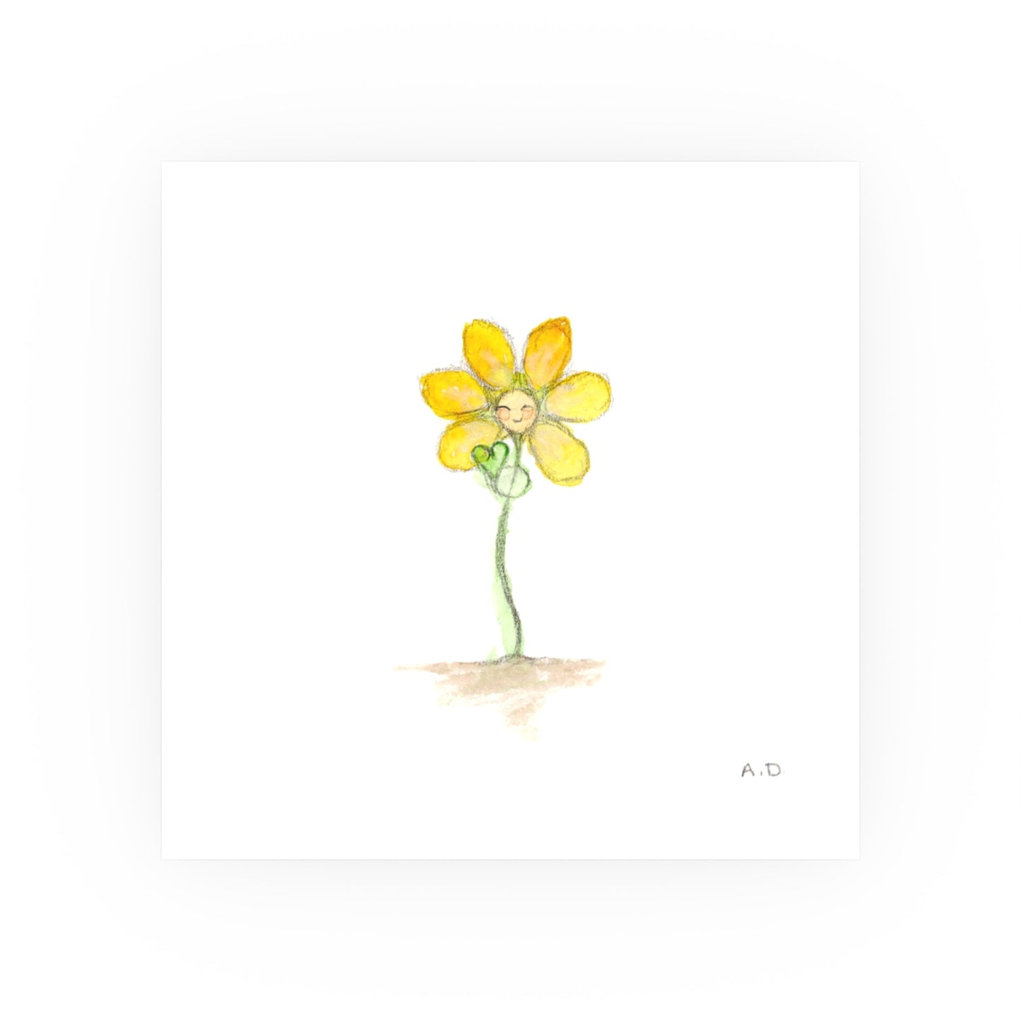 Happy Heart Flower | Satin & Archival Matte Prints