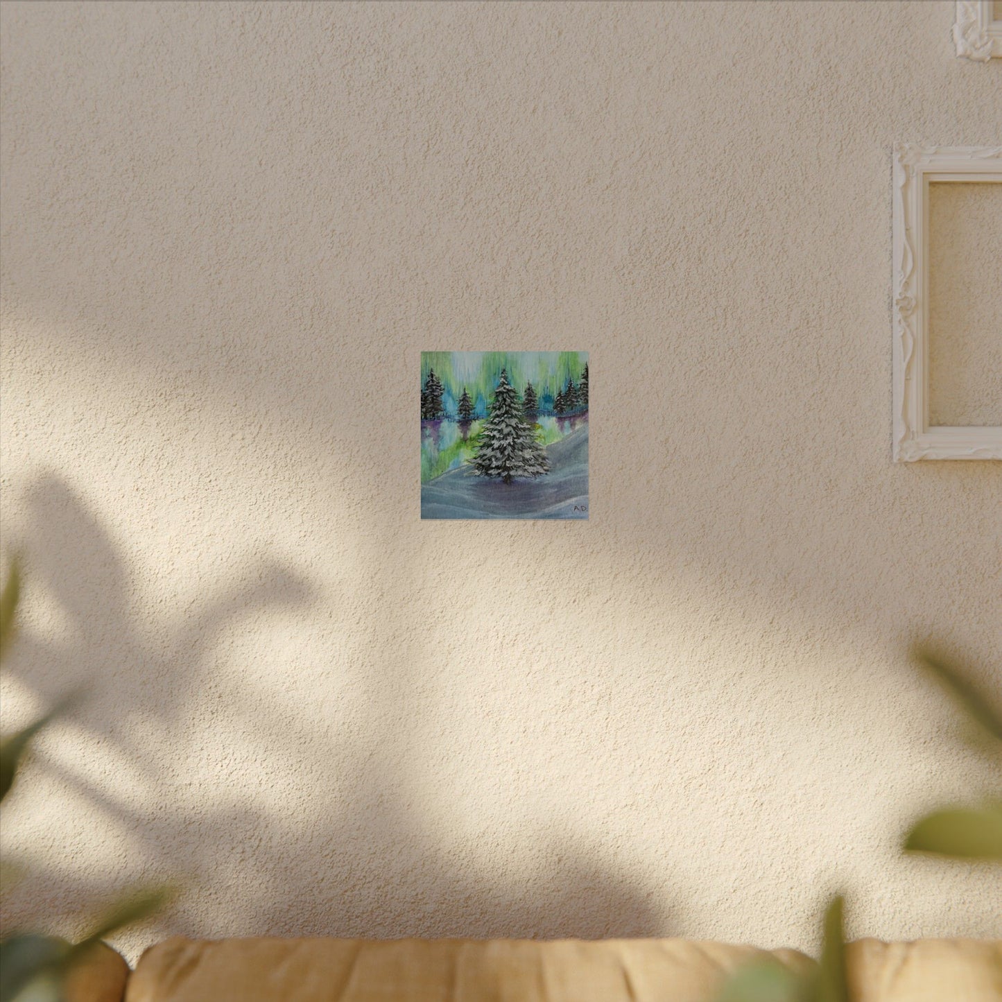 Winter Aurora Edgeless | Textured Watercolor Matte Print
