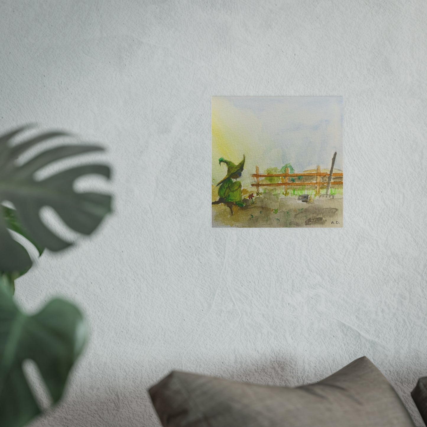 Green Witch Farm Scene Edgeless | Satin & Archival Matte Posters