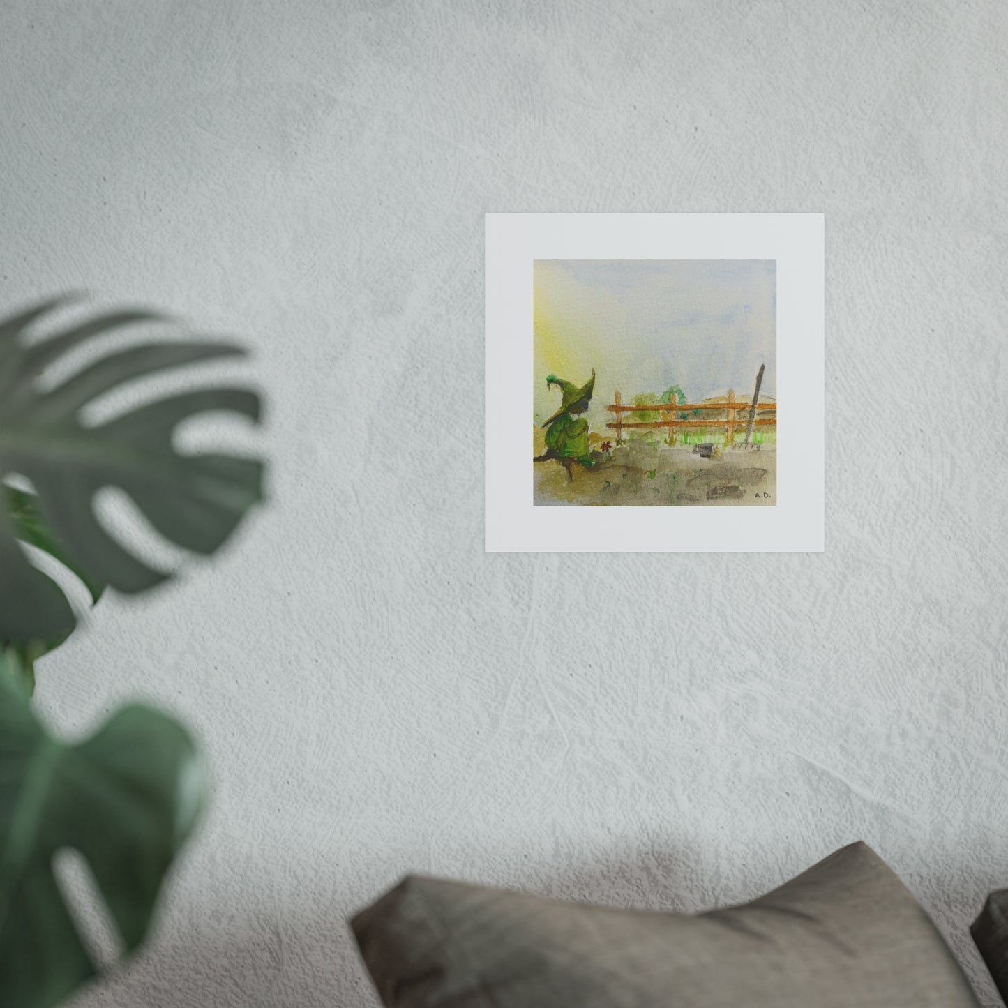 Green Witch Farm Scene | Satin & Archival Matte Prints