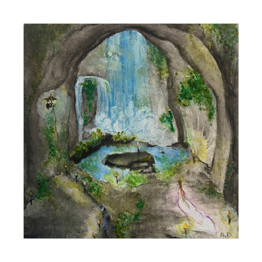 Secret Grotto Edgeless | Textured Watercolor Matte Print