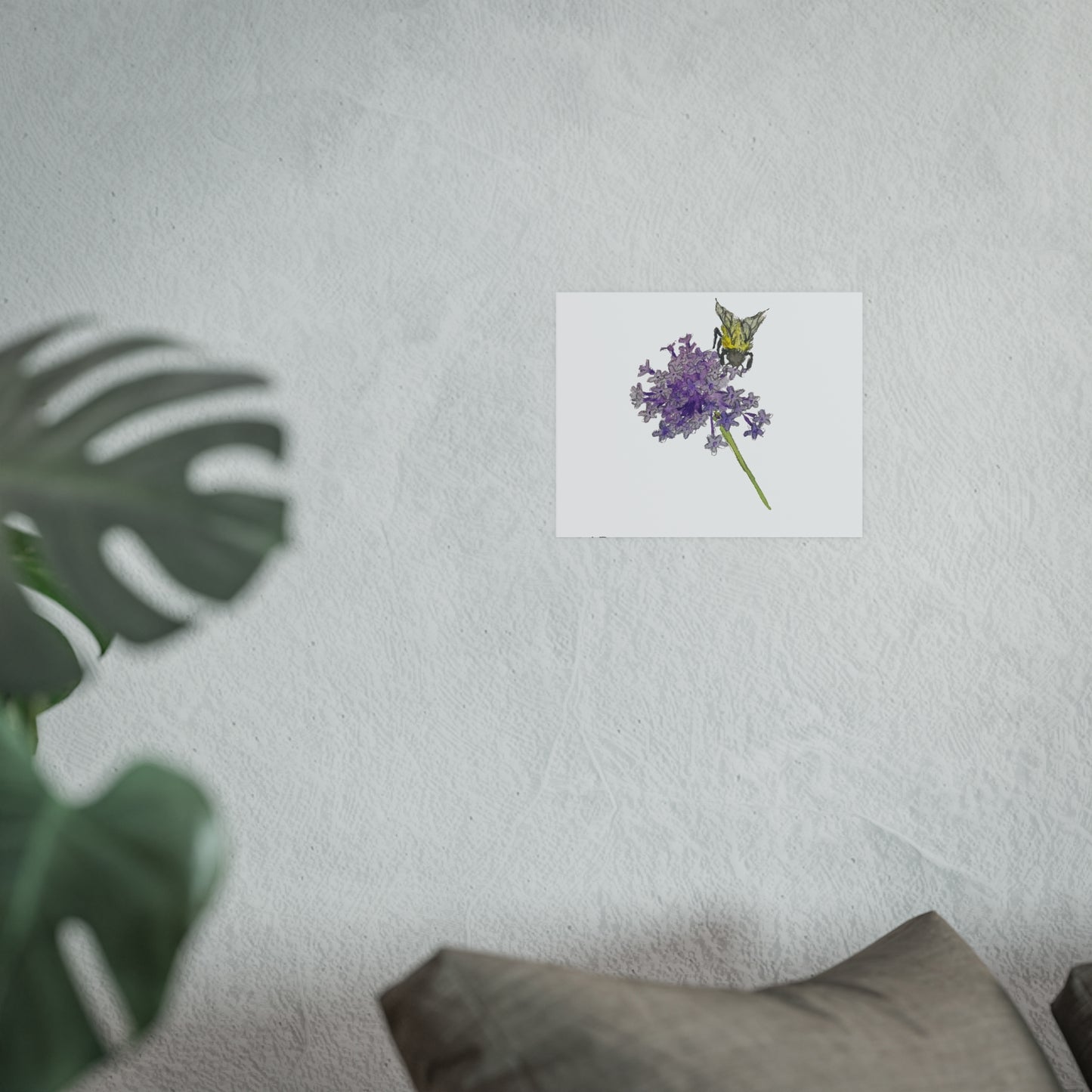 Bumblebee on Purpletop Vervain - Verbena | Satin & Archival Matte Prints