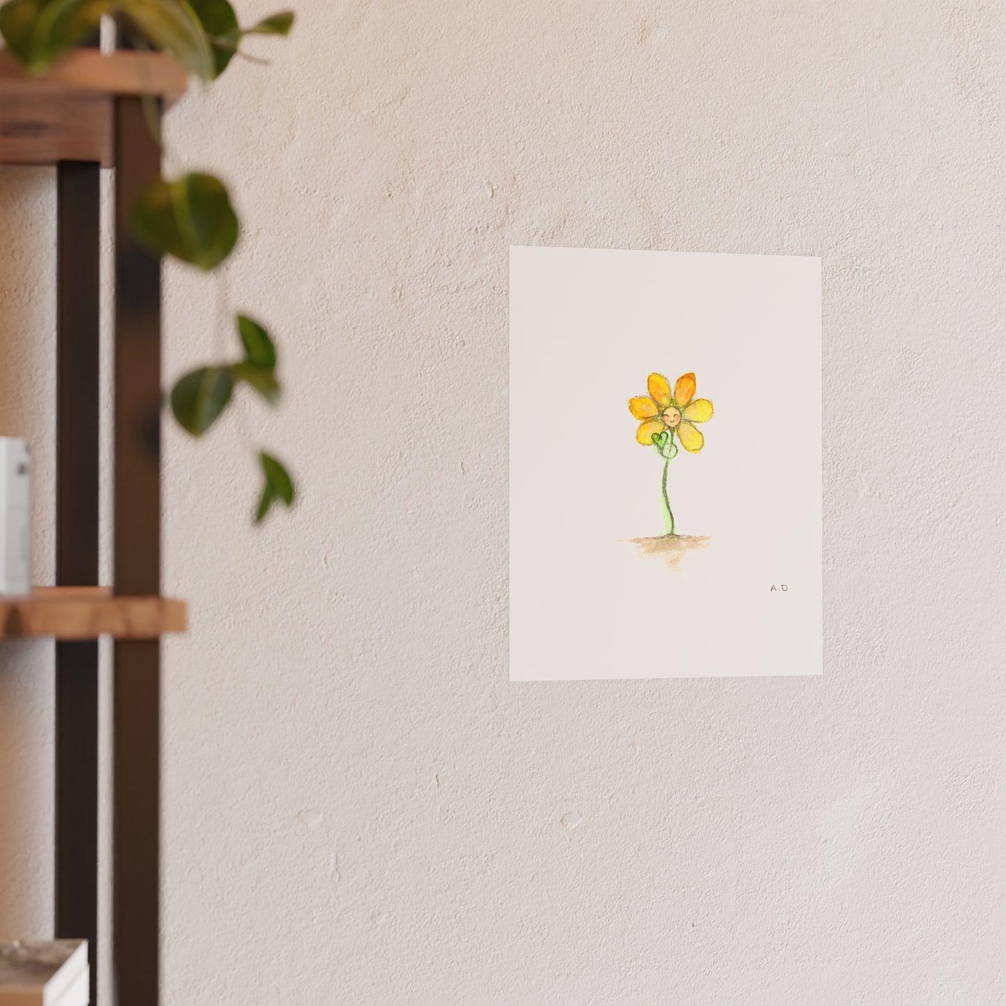 Happy Heart Flower | Satin & Archival Matte Prints