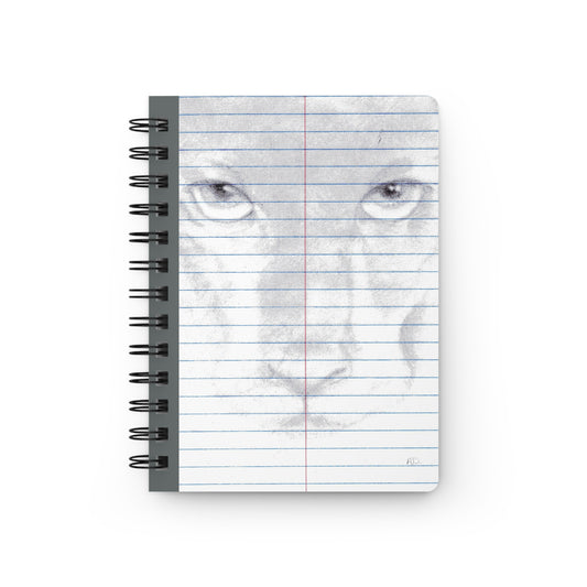 Pencil Panther Face Spiral Bound Journal | Lined Notebook