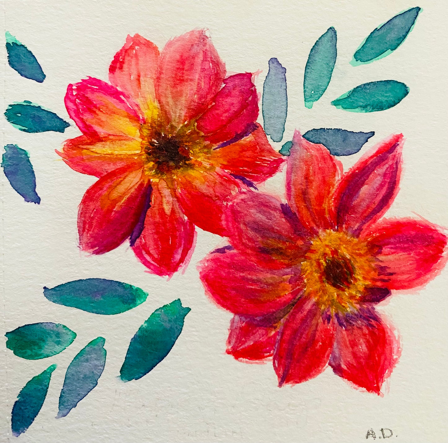 Happy Days Dahlia Watercolor | Digital Download