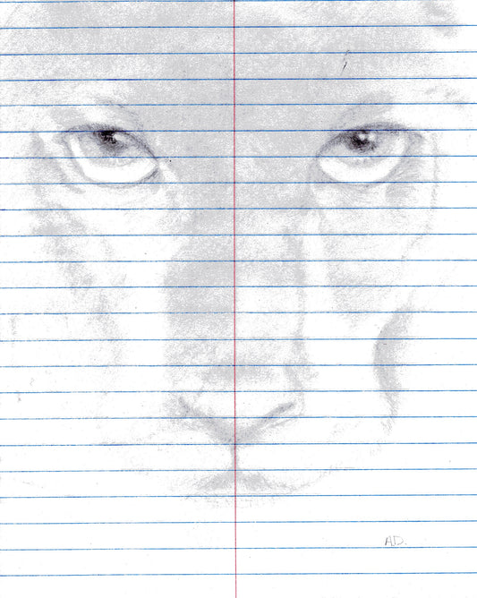 Panther Pencil Sketch on Stenographer Paper | Digital Download