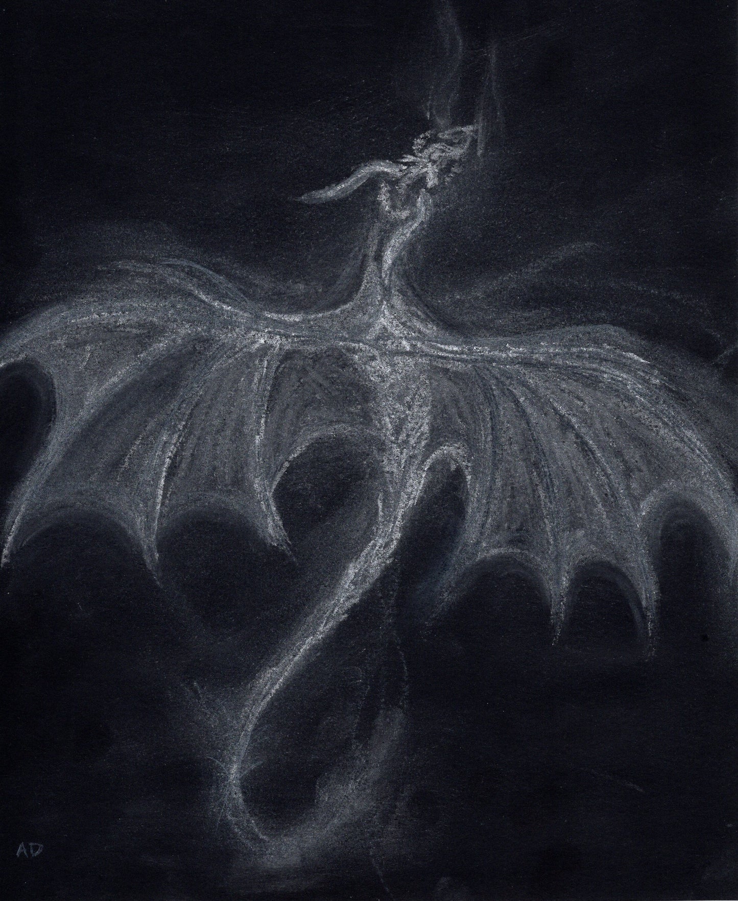 Dark Fantasy Wyvern Poster | Digital Download