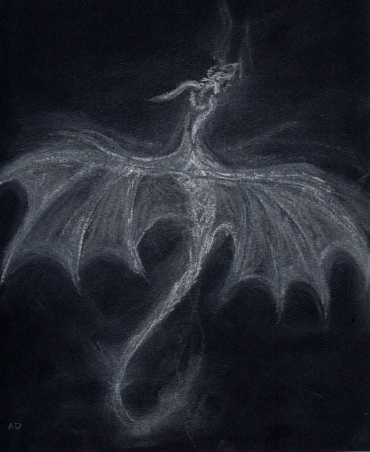 Dark Fantasy Wyvern Poster | Digital Download